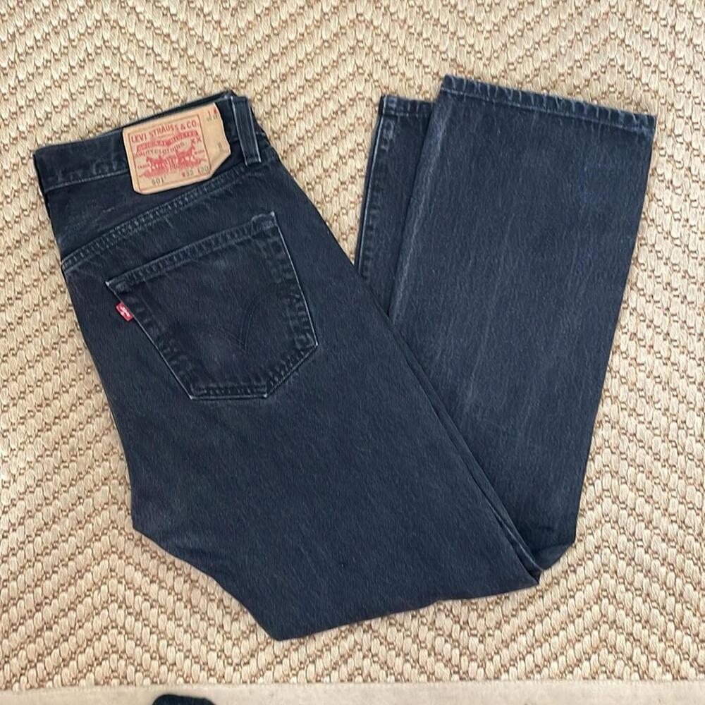 Levi's Vintage 501 Straight Legged Jeans - Black - 33x30